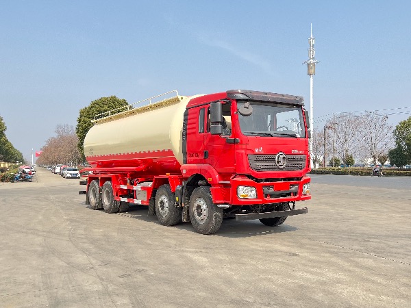 25.5立方陜汽德龍SGZ5312GFLSX6型油田專用下灰罐車/固井水泥罐車/重晶石粉罐車（空壓機(jī)下置）