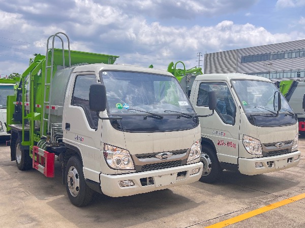 福田時(shí)代小卡之星3自裝卸式垃圾車｜餐廚垃圾車｜泔水收集車｜掛桶式垃圾車｜壓縮垃圾車