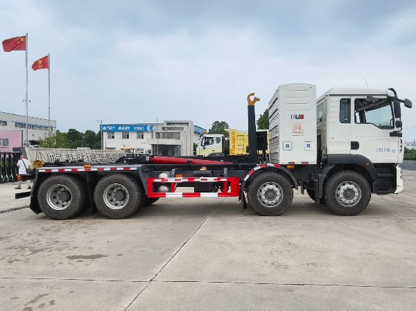 華威馳樂(lè)牌SGZ5310ZXXZZBEV純電動(dòng)車廂可卸式垃圾車｜中國(guó)重汽豪沃TX新能源EV純電動(dòng)鉤臂式垃圾車｜壓縮垃圾箱轉(zhuǎn)運(yùn)車｜8x4 純電動(dòng)垃圾轉(zhuǎn)運(yùn)車輛