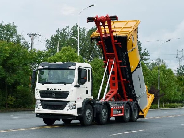 8x4中國重汽HOWO豪沃TX系列SCS5312ZXXZZ6型車廂可卸式垃圾車｜豎直式壓縮垃圾箱轉(zhuǎn)運車