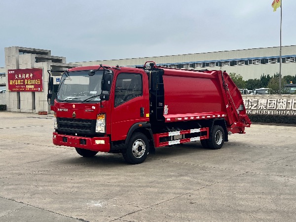中國重汽HOWO豪沃8立方壓縮式垃圾車【海外版】｜后裝式壓縮垃圾車｜垃圾壓縮車｜垃圾收集壓縮轉(zhuǎn)運車｜垃圾轉(zhuǎn)運車